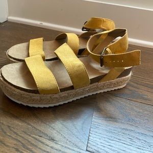 Yellow platform shoes. Never worn